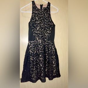 EUC black lace dress with cream lining worn once